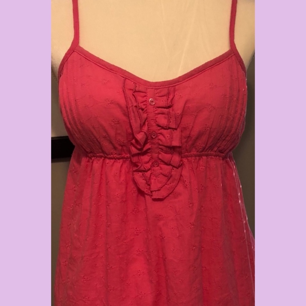 L baby doll tank top with smock back
